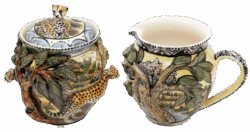 Love Art ceramics: Milk Jug and Sugar Bowl