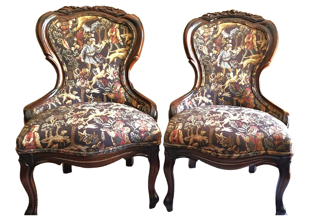 Pair (2) of Vintage Victorian Armchairs