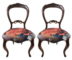Pair (2) of Victorian Balloon-Back Chairs