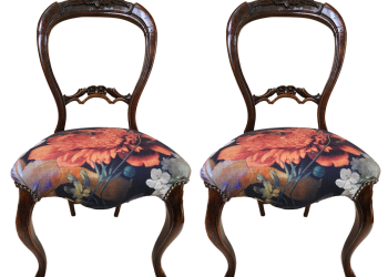 Pair (2) of Victorian Balloon-Back Chairs