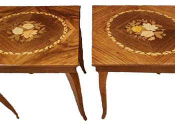 Italian Marquetry Musical side tables