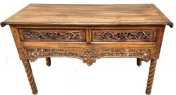 Carved Chinese writing table / console