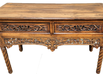 Carved Chinese writing table / console
